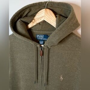 Polo Ralph Lauren Olive Size Small Zip-Up Hoodie Sweatshirt. Size S Men M Women